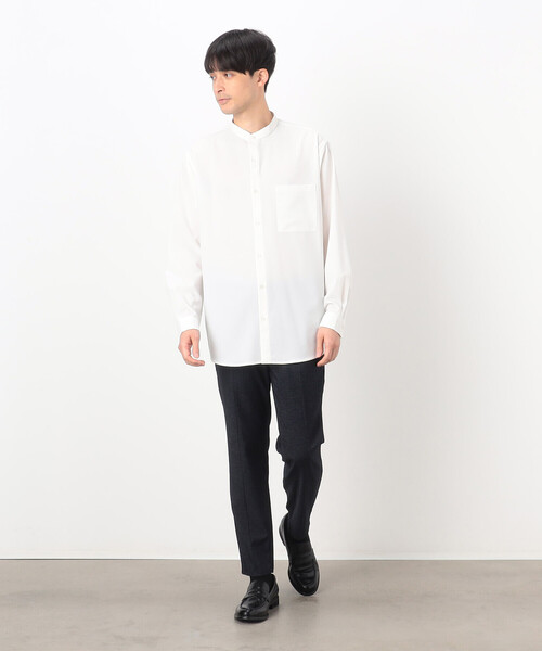 COMME CA ISM（コムサイズム）の「★ＴＶドラマ着用商品★ スタンダード バンドカラー シャツ（シャツ/ブラウス・メンズ・ブラック/ホワイト/グレー・MEDIUM/SMALL/LARGE）」の5枚目の写真