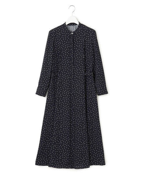 23区(ニジュウサンク)の「【洗える】バックサテンアムンゼン タイプリント ワンピース(ワンピース・レディース・ネイビー系5・36/38/40)」の6枚目の写真