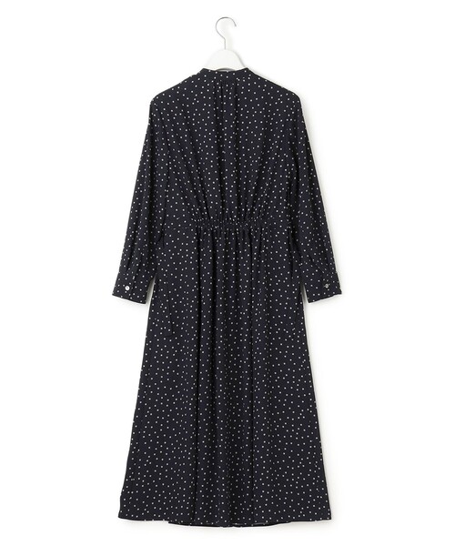 23区(ニジュウサンク)の「【洗える】バックサテンアムンゼン タイプリント ワンピース(ワンピース・レディース・ネイビー系5・36/38/40)」の7枚目の写真
