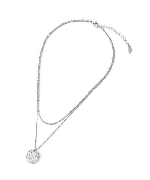 ROPE' PICNIC（ロペピクニック）の「コイントップデザインチェーン2連ショートネックレス（ネックレス・レディース・シルバー/ゴールド・FREE）」の4枚目の写真