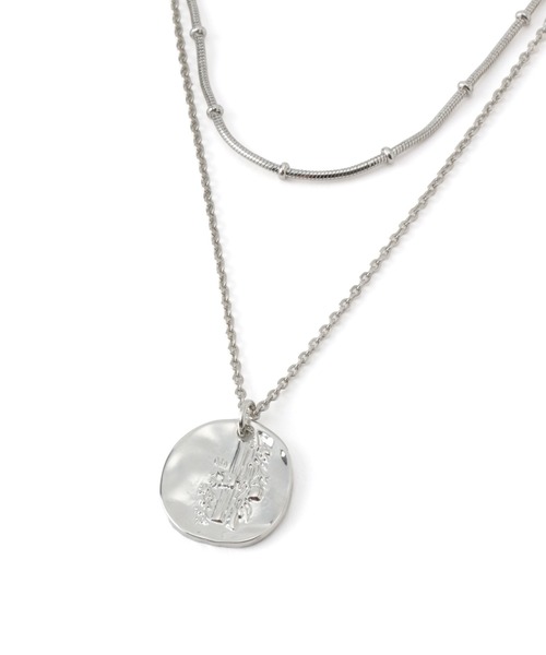 ROPE' PICNIC（ロペピクニック）の「コイントップデザインチェーン2連ショートネックレス（ネックレス・レディース・シルバー/ゴールド・FREE）」の6枚目の写真