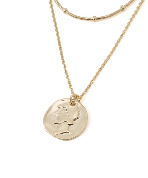 ROPE' PICNIC（ロペピクニック）の「コイントップデザインチェーン2連ショートネックレス（ネックレス・レディース・シルバー/ゴールド・FREE）」の7枚目の写真