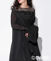 OWNth（オンス）の「メッシュデザインバルーンワンピース（ワンピース）」