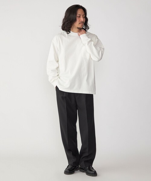SHIPS（シップス）の「SHIPS: COTTON USA ポケット 長袖 Tシャツ ロンT（Tシャツ/カットソー・メンズ・ホワイト/ライトグレー/ネイビー/ダークグレー/ヘザーグレー/ダークブラウン・SMALL/MEDIUM/LARGE/X-LARGE）」の7枚目の写真