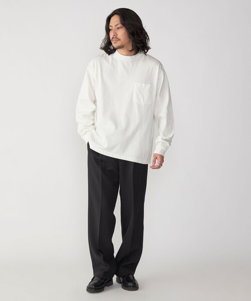 SHIPS（シップス）の「SHIPS: COTTON USA ポケット 長袖 Tシャツ ロンT（Tシャツ/カットソー・メンズ・ホワイト/ライトグレー/ネイビー/ダークグレー/ヘザーグレー/ダークブラウン・SMALL/MEDIUM/LARGE/X-LARGE）」の8枚目の写真