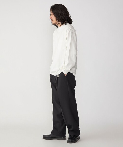 SHIPS（シップス）の「SHIPS: COTTON USA ポケット 長袖 Tシャツ ロンT（Tシャツ/カットソー・メンズ・ホワイト/ライトグレー/ネイビー/ダークグレー/ヘザーグレー/ダークブラウン・SMALL/MEDIUM/LARGE/X-LARGE）」の9枚目の写真