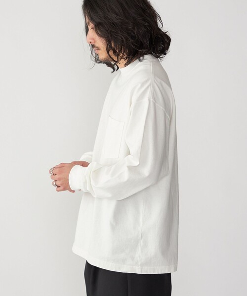 SHIPS（シップス）の「SHIPS: COTTON USA ポケット 長袖 Tシャツ ロンT（Tシャツ/カットソー・メンズ・ホワイト/ライトグレー/ネイビー/ダークグレー/ヘザーグレー/ダークブラウン・SMALL/MEDIUM/LARGE/X-LARGE）」の13枚目の写真