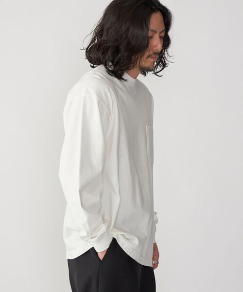 SHIPS（シップス）の「SHIPS: COTTON USA ポケット 長袖 Tシャツ ロンT（Tシャツ/カットソー・メンズ・ホワイト/ライトグレー/ネイビー/ダークグレー/ヘザーグレー/ダークブラウン・SMALL/MEDIUM/LARGE/X-LARGE）」の15枚目の写真
