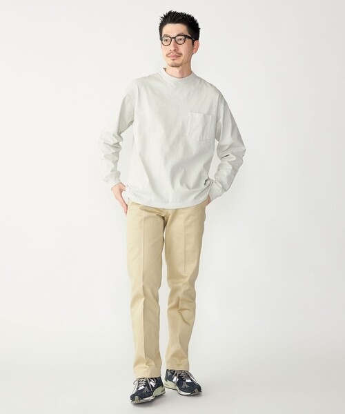 SHIPS（シップス）の「SHIPS: COTTON USA ポケット 長袖 Tシャツ ロンT（Tシャツ/カットソー・メンズ・ホワイト/ライトグレー/ネイビー/ダークグレー/ヘザーグレー/ダークブラウン・SMALL/MEDIUM/LARGE/X-LARGE）」の18枚目の写真