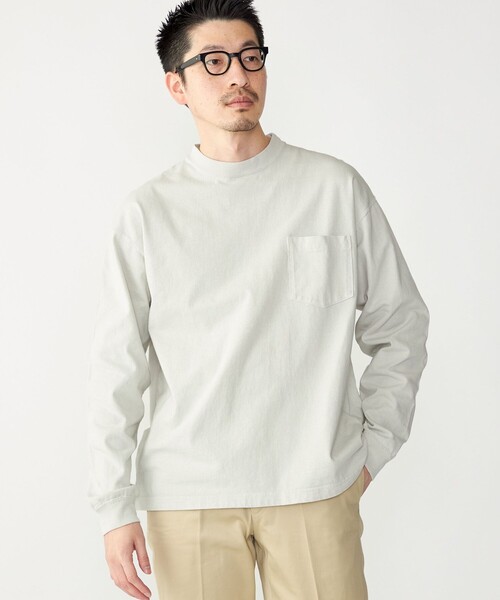 SHIPS（シップス）の「SHIPS: COTTON USA ポケット 長袖 Tシャツ ロンT（Tシャツ/カットソー・メンズ・ホワイト/ライトグレー/ネイビー/ダークグレー/ヘザーグレー/ダークブラウン・SMALL/MEDIUM/LARGE/X-LARGE）」の19枚目の写真