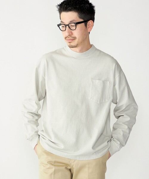 SHIPS（シップス）の「SHIPS: COTTON USA ポケット 長袖 Tシャツ ロンT（Tシャツ/カットソー・メンズ・ホワイト/ライトグレー/ネイビー/ダークグレー/ヘザーグレー/ダークブラウン・SMALL/MEDIUM/LARGE/X-LARGE）」の20枚目の写真