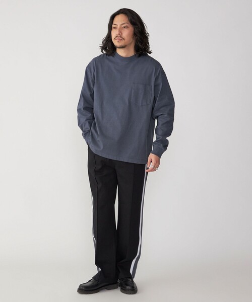SHIPS（シップス）の「SHIPS: COTTON USA ポケット 長袖 Tシャツ ロンT（Tシャツ/カットソー・メンズ・ホワイト/ライトグレー/ネイビー/ダークグレー/ヘザーグレー/ダークブラウン・SMALL/MEDIUM/LARGE/X-LARGE）」の21枚目の写真