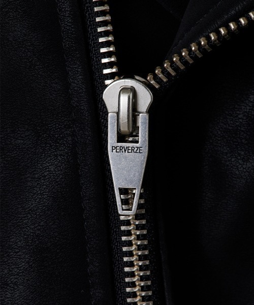 PERVERZE（パーバーズ）の「Re-Leather Riders Jacket（ライダースジャケット・レディース・ブラック・ONE SIZE）」の3枚目の写真