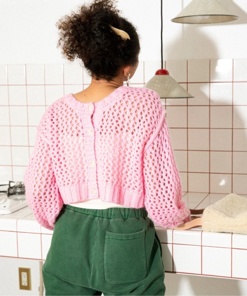 URBAN RESEARCH Sonny Label（アーバンリサーチサニーレーベル）の「AyaKawasaki　メッシュショートカーディガン（カーディガン/ボレロ・レディース・オフホワイト/ピンク/ブルー系その他・FREE）」の21枚目の写真