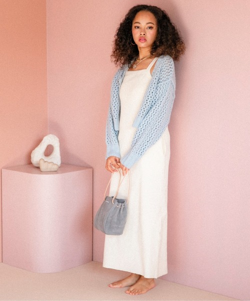 URBAN RESEARCH Sonny Label（アーバンリサーチサニーレーベル）の「AyaKawasaki　メッシュショートカーディガン（カーディガン/ボレロ・レディース・オフホワイト/ピンク/ブルー系その他・FREE）」の10枚目の写真