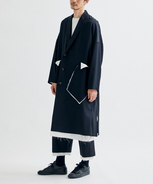 sulvam サルバム 18AW ヒトエオーバーコート ブラック S（sulvam