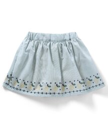 インパンツ付き裾刺繍スカート