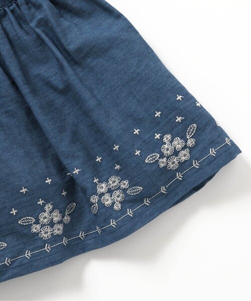 Seraph（セラフ）の「インパンツ付き裾刺繍スカート（スカート・キッズ・ネイビー/ピンク/サックスブルー・80/90/95/100/110/120/130/140）」の15枚目の写真