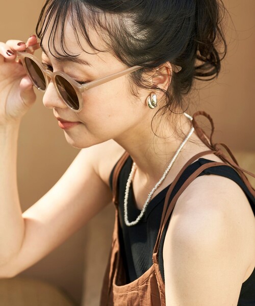 FREAK'S STORE（フリークスストア）の「Casselini/キャセリーニ ラウンドアイウエア（サングラス・レディース・ベージュ/ブラック/ホワイト・ONE SIZE）」の7枚目の写真