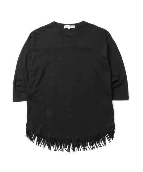 B:MING by BEAMS（ビーミングバイビームス）の「ビーミング by ビームス / フリンジクルー7分丈Tシャツ（Tシャツ/カットソー・メンズ・ホワイト/ブラック/オリーブ・SMALL/LARGE/MEDIUM）」の8枚目の写真