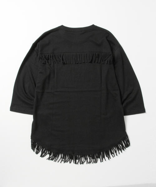 B:MING by BEAMS（ビーミングバイビームス）の「ビーミング by ビームス / フリンジクルー7分丈Tシャツ（Tシャツ/カットソー・メンズ・ホワイト/ブラック/オリーブ・SMALL/LARGE/MEDIUM）」の15枚目の写真