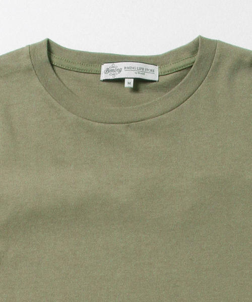 B:MING by BEAMS（ビーミングバイビームス）の「ビーミング by ビームス / フリンジクルー7分丈Tシャツ（Tシャツ/カットソー・メンズ・ホワイト/ブラック/オリーブ・SMALL/LARGE/MEDIUM）」の16枚目の写真