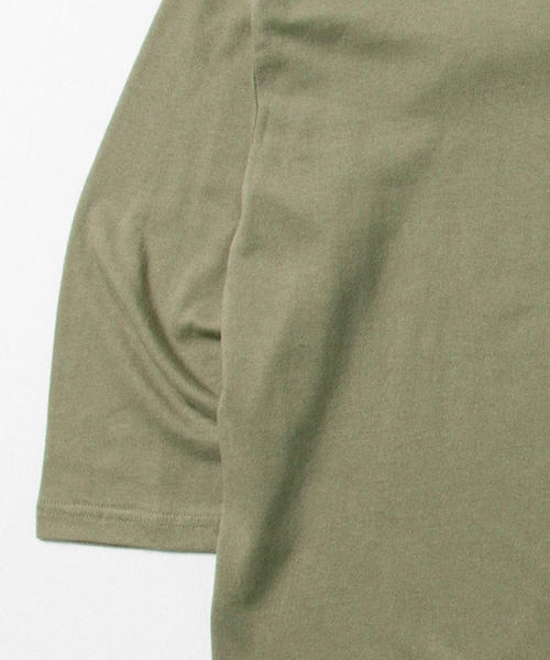 B:MING by BEAMS（ビーミングバイビームス）の「ビーミング by ビームス / フリンジクルー7分丈Tシャツ（Tシャツ/カットソー・メンズ・ホワイト/ブラック/オリーブ・SMALL/LARGE/MEDIUM）」の17枚目の写真