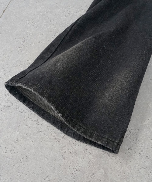 【セール】ビンテージメイクワイドフレアデニムパンツ（デニムパンツ）｜Shoowtime（ショウタイム）