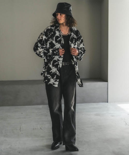 【セール】ビンテージメイクワイドフレアデニムパンツ（デニムパンツ）｜Shoowtime（ショウタイム）