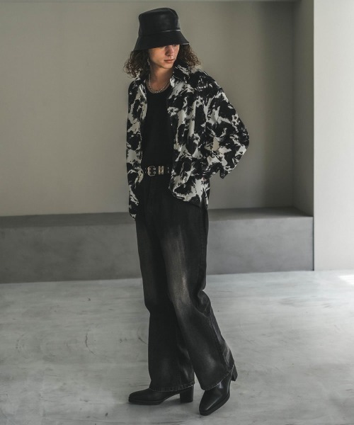 【セール】ビンテージメイクワイドフレアデニムパンツ（デニムパンツ）｜Shoowtime（ショウタイム）