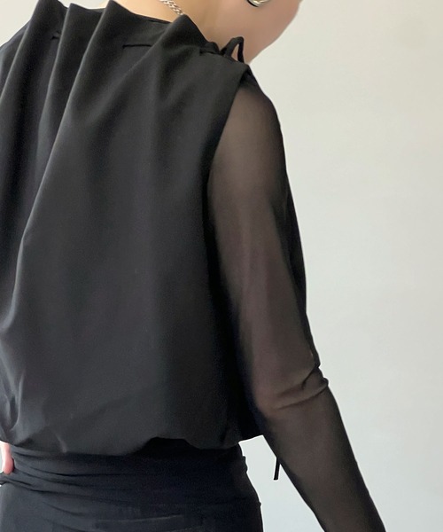 chuclla（チュクラ）の「ネックリボン バルーンノースリーブ