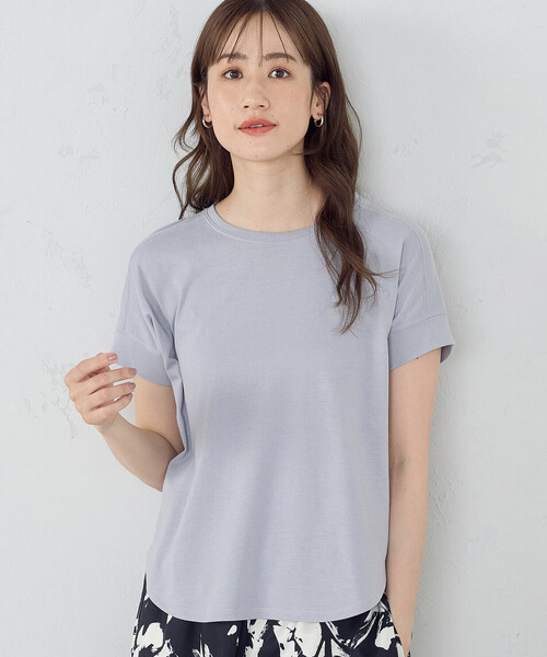 COMME CA ISM(コムサイズム)の「ニュアンスカラー Tシャツ(Tシャツ/カットソー・レディース・ミント/アイボリー/サックスブルー/グレイッシュベージュ・SMALL/MEDIUM/LARGE)」の1枚目の写真