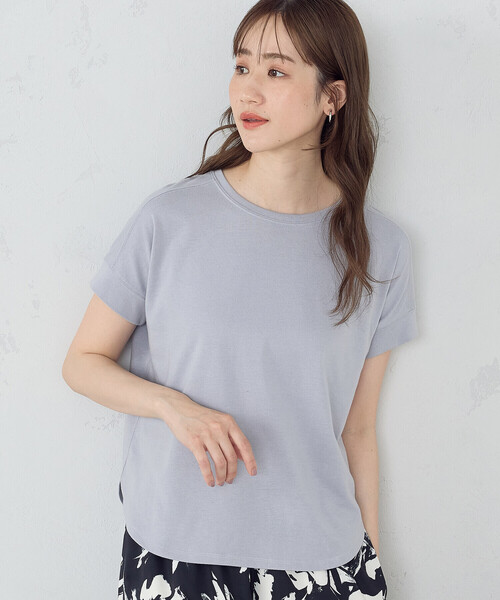 COMME CA ISM(コムサイズム)の「ニュアンスカラー Tシャツ(Tシャツ/カットソー・レディース・ミント/アイボリー/サックスブルー/グレイッシュベージュ・SMALL/MEDIUM/LARGE)」の10枚目の写真