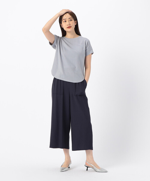 COMME CA ISM(コムサイズム)の「ニュアンスカラー Tシャツ(Tシャツ/カットソー・レディース・ミント/アイボリー/サックスブルー/グレイッシュベージュ・SMALL/MEDIUM/LARGE)」の12枚目の写真