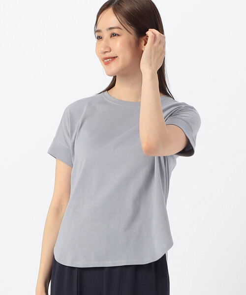 COMME CA ISM(コムサイズム)の「ニュアンスカラー Tシャツ(Tシャツ/カットソー・レディース・ミント/アイボリー/サックスブルー/グレイッシュベージュ・SMALL/MEDIUM/LARGE)」の13枚目の写真
