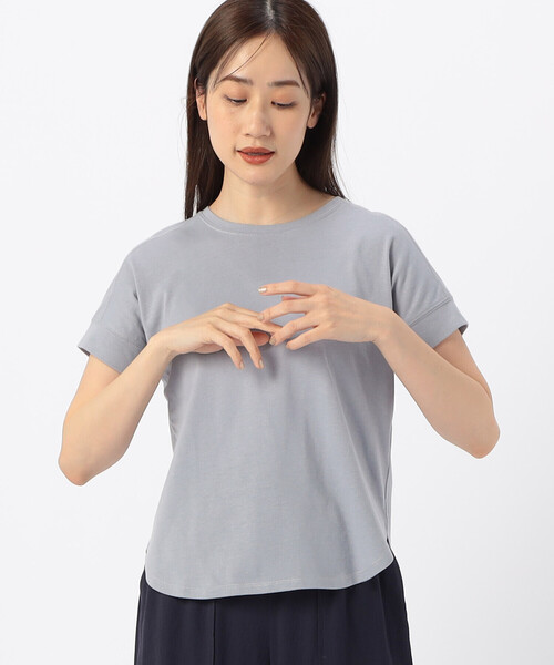 COMME CA ISM(コムサイズム)の「ニュアンスカラー Tシャツ(Tシャツ/カットソー・レディース・ミント/アイボリー/サックスブルー/グレイッシュベージュ・SMALL/MEDIUM/LARGE)」の14枚目の写真
