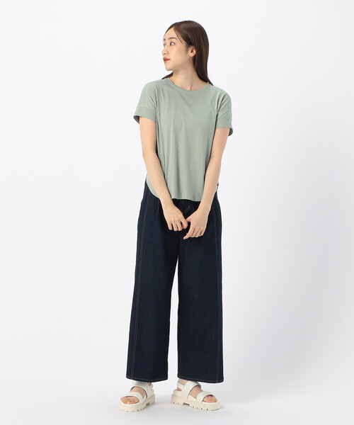 COMME CA ISM(コムサイズム)の「ニュアンスカラー Tシャツ(Tシャツ/カットソー・レディース・ミント/アイボリー/サックスブルー/グレイッシュベージュ・SMALL/MEDIUM/LARGE)」の15枚目の写真