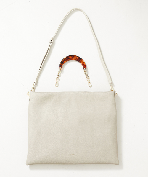 LOWELL things（ロウェル　シングス）の「※旧品使用禁止　Resin-T/アクリルホーボショルダーバッグ 24SS（トートバッグ・レディース・アイボリー/ブラック/セージグリーン・フリー）」の9枚目の写真