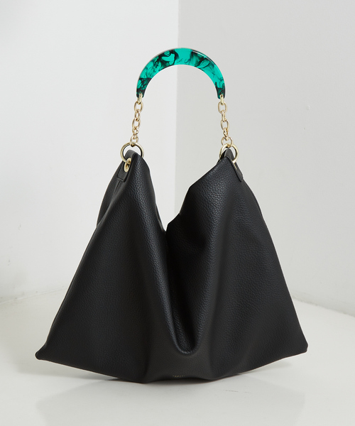 LOWELL things（ロウェル　シングス）の「※旧品使用禁止　Resin-T/アクリルホーボショルダーバッグ 24SS（トートバッグ・レディース・アイボリー/ブラック/セージグリーン・フリー）」の12枚目の写真