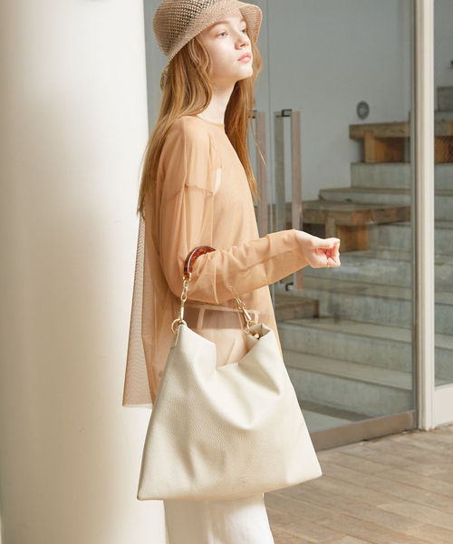 LOWELL things（ロウェル　シングス）の「※旧品使用禁止　Resin-T/アクリルホーボショルダーバッグ 24SS（トートバッグ・レディース・アイボリー/ブラック/セージグリーン・フリー）」の22枚目の写真