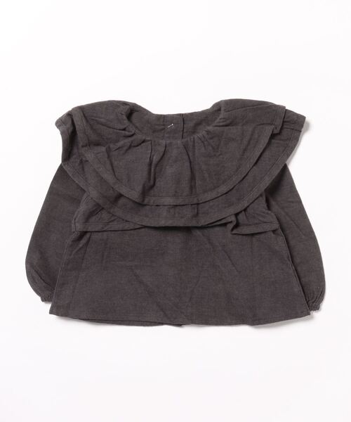 aimoha（アイモハ）の「【aimoha-KIDS-】フリルカラートップス（Tシャツ/カットソー・キッズ・ダークグレー/ネイビー・80/90/100/110/120/130）」の3枚目の写真