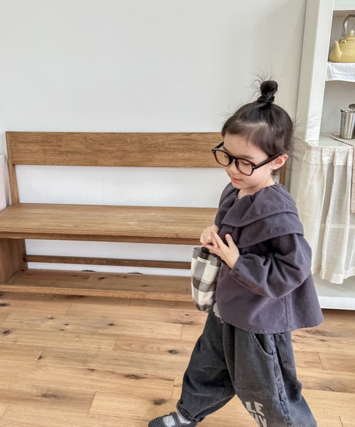 aimoha（アイモハ）の「【aimoha-KIDS-】フリルカラートップス（Tシャツ/カットソー・キッズ・ダークグレー/ネイビー・80/90/100/110/120/130）」の15枚目の写真