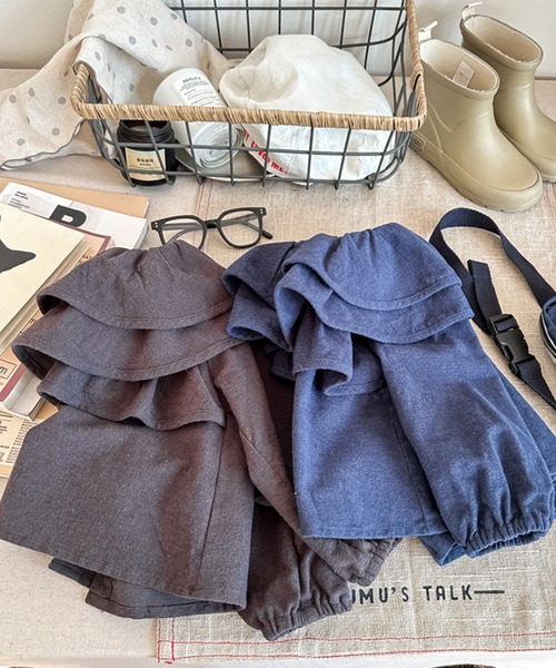 aimoha（アイモハ）の「【aimoha-KIDS-】フリルカラートップス（Tシャツ/カットソー・キッズ・ダークグレー/ネイビー・80/90/100/110/120/130）」の5枚目の写真