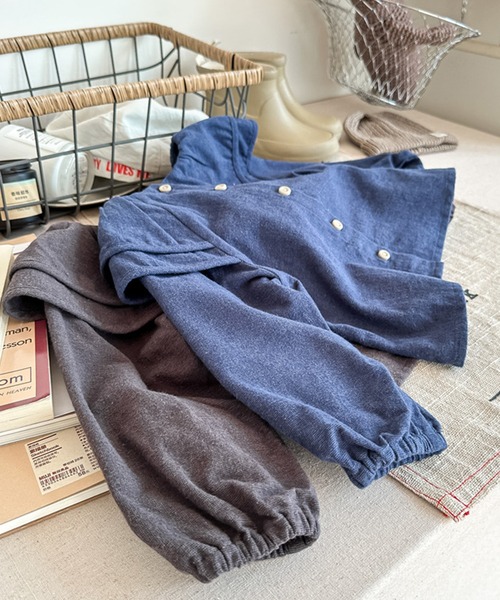 aimoha（アイモハ）の「【aimoha-KIDS-】フリルカラートップス（Tシャツ/カットソー・キッズ・ダークグレー/ネイビー・80/90/100/110/120/130）」の6枚目の写真