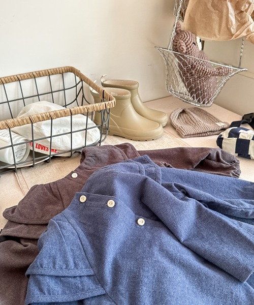 aimoha（アイモハ）の「【aimoha-KIDS-】フリルカラートップス（Tシャツ/カットソー・キッズ・ダークグレー/ネイビー・80/90/100/110/120/130）」の7枚目の写真