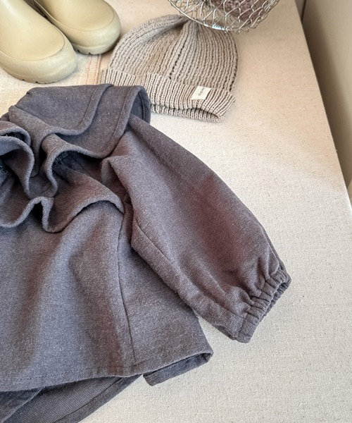 aimoha（アイモハ）の「【aimoha-KIDS-】フリルカラートップス（Tシャツ/カットソー・キッズ・ダークグレー/ネイビー・80/90/100/110/120/130）」の12枚目の写真