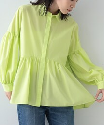 ◆ペプラムギャザーブラウス