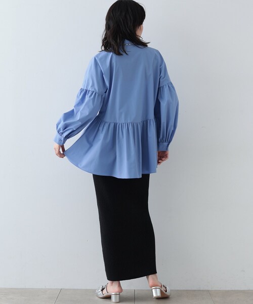 GALLEST（ギャレスト）の「◆ペプラムギャザーブラウス（シャツ/ブラウス・レディース・ホワイト/ライトグレー/ライトブルー/ライトグリーン・38/34）」の20枚目の写真