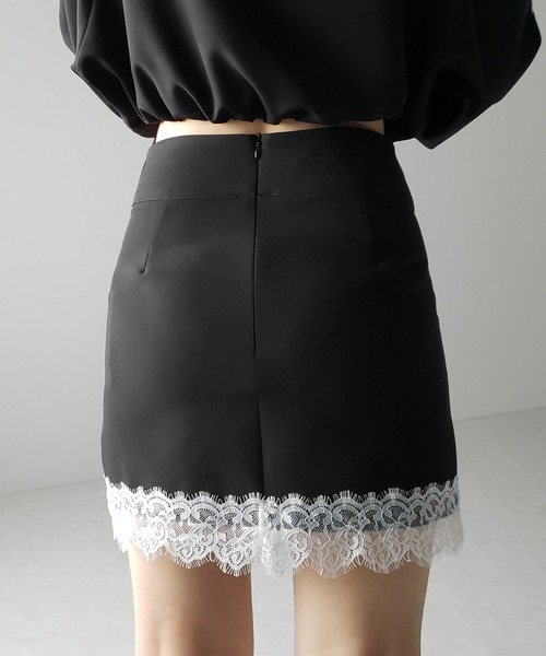 me+em select（ミームセレクト）の「※※【 セットアップ着用可能 】サイドラインハイウエストミニスカート ／ sideline high waist mini skirt（スカート・レディース・ブラック/ブラック系1/ブラック系2・SMALL/MEDIUM/LARGE）」の12枚目の写真