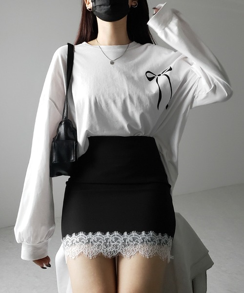 me+em select（ミームセレクト）の「※※【 セットアップ着用可能 】サイドラインハイウエストミニスカート ／ sideline high waist mini skirt（スカート・レディース・ブラック/ブラック系1/ブラック系2・SMALL/MEDIUM/LARGE）」の4枚目の写真